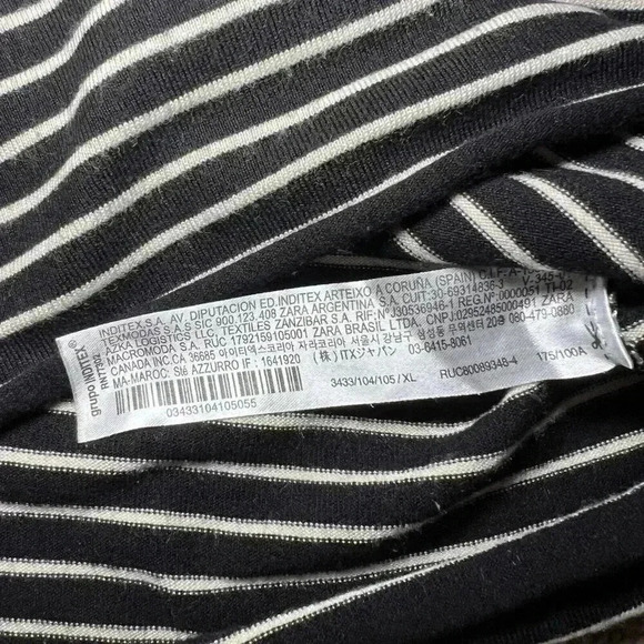 Zara Women's Black and Gold Striped Long Sleeve XL - Picture 8 of 8